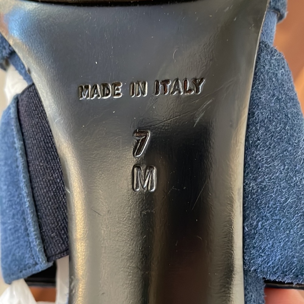 DVF Blue suede stiletto. 7 M. Made in Italy. - Picture 11 of 11